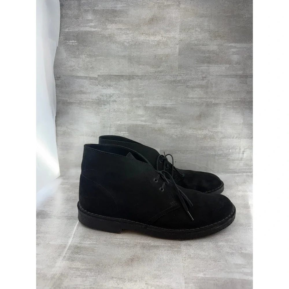 Clarks Originals Desert Boot Black Suede Chukka Men Sz 10M 13292